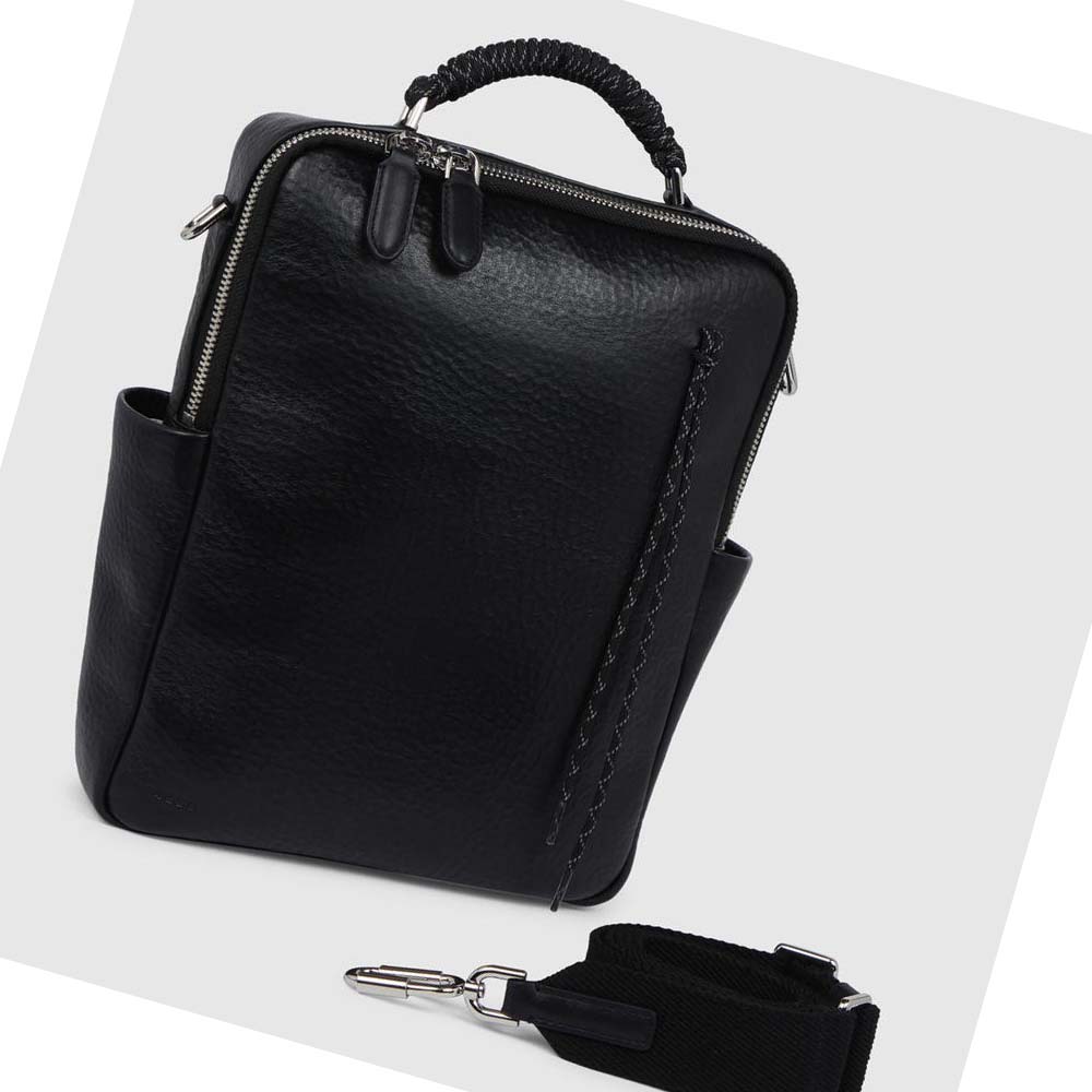 Men's Ecco CERAMIC TECH-BAG COMPACT Handbag Black | USA 733ILH